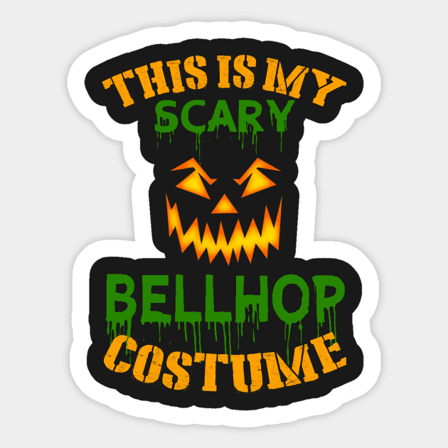 This Is My Scary Bellhop Costume Sticker by jeaniecheryll